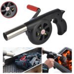 Souffleur d'air manuel pour feu de camp barbecue à manivelle