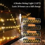 ⁦Guirlande Lumineuse LED Rechargeable 4en1 Étanche IPX4 - سلسلة أضواء قابلة لإعادة الشحن⁩ - الصورة ⁦4⁩