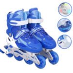 les Rouleurs Alignées Confortables pour Enfants avec des roues RGB - Bleu pointure DE 35-38 / 38 - 42