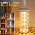 Lampe en cristal avec humidificateur d'air, diffuseur d'arôme, USB 900ml
