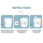 ⁦Mini Machine à Laver Portable 2 en 1, Laveuse à Ultrasons avec Câble USB⁩ - الصورة ⁦6⁩