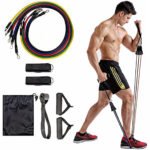 Cordes élastiques de musculation Ensemble de bandes pour sport 11Pcs (5Kg-45Kg) - طقم التدريب المنزلي