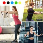 ⁦Cordes élastiques de musculation Ensemble de bandes pour sport 11Pcs (5Kg-45Kg) - طقم التدريب المنزلي⁩ - الصورة ⁦6⁩