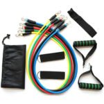 ⁦Cordes élastiques de musculation Ensemble de bandes pour sport 11Pcs (5Kg-45Kg) - طقم التدريب المنزلي⁩ - الصورة ⁦5⁩