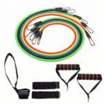 ⁦Cordes élastiques de musculation Ensemble de bandes pour sport 11Pcs (5Kg-45Kg) - طقم التدريب المنزلي⁩ - الصورة ⁦7⁩