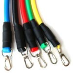 ⁦Cordes élastiques de musculation Ensemble de bandes pour sport 11Pcs (5Kg-45Kg) - طقم التدريب المنزلي⁩ - الصورة ⁦3⁩