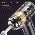 ⁦Mixeur Électrique Sans Fil Portable 3 Vitesses – خلاط يدوي كهربائي لاسلكي⁩ - الصورة ⁦4⁩