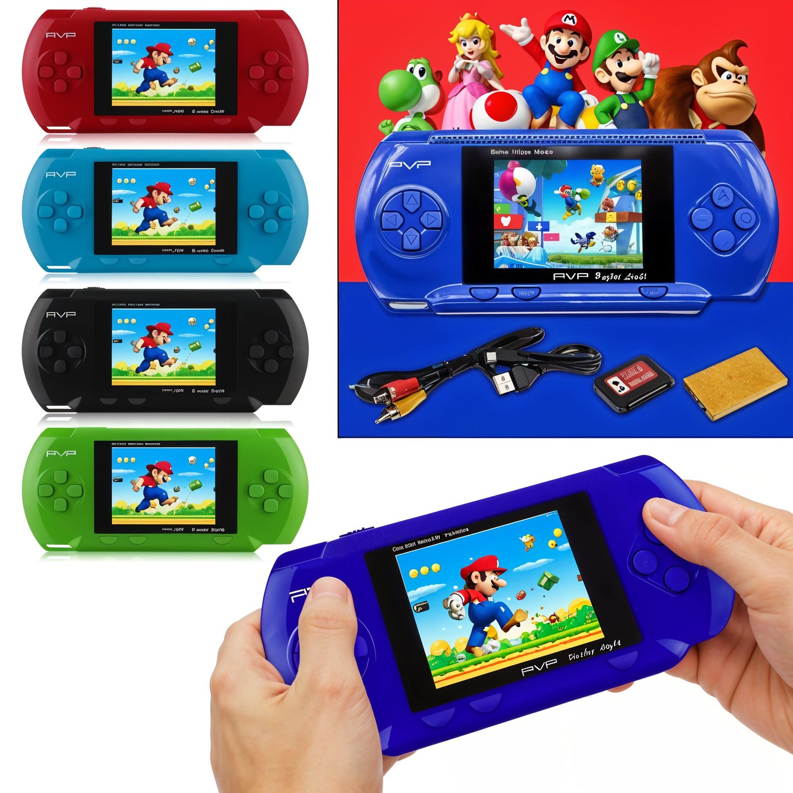 freepik__enhance__71729.jpeg Mini Console de Jeux Vidéo Portable PVP 89 Jeux LCD TFT multicolore - الصورة 1