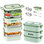 Boîte à lunch 3 Compartiment en Inox 304 , pratique et facile à transporter