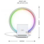 ⁦Lampe de chevet avec chargeur sans fil, haut-parleurs Bluetooth rechargeables  support de charge rapide, 15W⁩ - الصورة ⁦6⁩