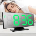 ⁦Horloge et réveil thermomètre de table électronique lumineux DS-3621L-2⁩ - الصورة ⁦3⁩