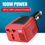 ⁦Convertisseur de tension automatique pour voitures 100W DC 12V à AC 220V - محول تيار الكهربائي⁩ - الصورة ⁦3⁩