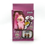 ⁦Écouteurs Bluetooth sans fil LABUBU – Édition limitée avec étui et porte-clés - طقم سماعات مع حامل مفاتيح⁩ - الصورة ⁦7⁩