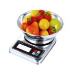 ⁦Balance de cuisine haute précision numérique avec bol en acier inoxydable, 5 kg / 1 g avec écran LCD⁩ - الصورة ⁦5⁩