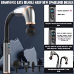 ⁦Pistolet de massage poignée allongée avec 4 têtes, 3 modes et 6 niveaux - جهاز تدليك الجسم⁩ - الصورة ⁦6⁩