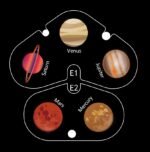 ⁦Lampe de projection de ciel étoilé avec 15 motifs - مصباح عرض القمر⁩ - الصورة ⁦4⁩