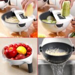 ⁦Pot Coupe-Légumes 9in1 Multifonction Avec Panier De Vidange + Éplucheur V2⁩ - الصورة ⁦2⁩