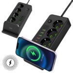 Multiprise POWER SOCKET 2500W avec USB, Type-C et chargement sans fil - مقبس طاقة وشاحن لاسلكي
