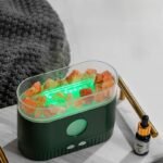 ⁦Humidificateur flamme multicolore des huiles essentielles aromatiques en pierre de sel 200ml - موزع روائح الزيوت العطرية باللهب مع صخور الملح الكريستالي 200 مل⁩ - الصورة ⁦2⁩