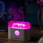 ⁦Humidificateur flamme multicolore des huiles essentielles aromatiques en pierre de sel 200ml - موزع روائح الزيوت العطرية باللهب مع صخور الملح الكريستالي 200 مل⁩ - الصورة ⁦4⁩