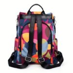 ⁦Sac à dos oxford Antivol étanche pour femmes - multicouleur  - حقيبة ظهر أكسفورد مقاومة للماء ومضادة للسرقة للنساء⁩ - الصورة ⁦5⁩