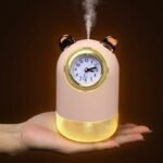 humidificateur avec horloge et Spray pour bureau 7 Couleur led 300 ML