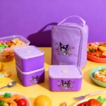 ⁦Lunch Box avec Sac Isotherme Design Cartoon 3 Compartiments Alimentaires - حافظة أطعام للأطفال 3 طبقات⁩ - الصورة ⁦2⁩