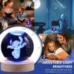⁦Lampe boule de projection en cristal 3D Stitch⁩ - الصورة ⁦4⁩