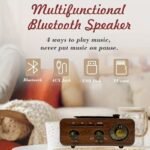 ⁦Haut Parleur et Radio tourne-disque vintage Bluetooth Sans Fil - مكبر صوت بلوتوث على شكل راديو⁩ - الصورة ⁦6⁩