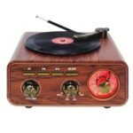 ⁦Haut Parleur et Radio tourne-disque vintage Bluetooth Sans Fil - مكبر صوت بلوتوث على شكل راديو⁩ - الصورة ⁦3⁩