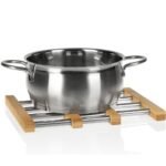 ⁦Dessous de Plat Extensible en Bambou et Acier Inoxydable – قاعدة أواني قابلة للتمديد⁩ - الصورة ⁦5⁩