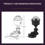 ⁦Lampe d’ambiance LED USB pour voiture avec rotation automatique RGB⁩ - الصورة ⁦3⁩