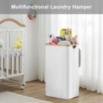 ⁦Panier à linge pliable de haute qualité 70L avec couvercle – سلة أغراض منزلية⁩ - الصورة ⁦3⁩
