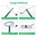 ⁦Lot de 20 Organisateurs de câble réglables réutilisable⁩ - الصورة ⁦5⁩