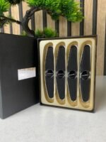 ⁦Protections de bord de portière latérales en caoutchouc et acier chromé 4Pcs – طقم حماية أبواب السيارة⁩ - الصورة ⁦2⁩