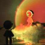 ⁦Astronaute Lampe de coucher de soleil pour chambre et décoration intérieure⁩ - الصورة ⁦3⁩