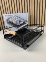 ⁦Égouttoir à vaisselle avec poignées en bois pour cuisine – منظم أواني داخل رف المطبخ⁩ - الصورة ⁦6⁩