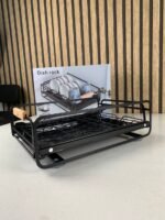 ⁦Égouttoir à vaisselle avec poignées en bois pour cuisine – منظم أواني داخل رف المطبخ⁩ - الصورة ⁦9⁩