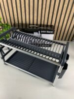 ⁦Egouttoir à Vaisselle en Aluminium de Haute Qualité 2 étages SX-842 – منظم أواني الغسيل⁩ - الصورة ⁦3⁩