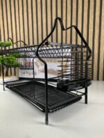 ⁦Égouttoir à vaisselle à 2 niveaux avec bac d’égouttage KD-1030AL – منظم أواني الغسيل⁩ - الصورة ⁦2⁩