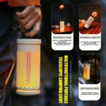 ⁦Lampe de camping design en nid d’abeille avec 3 couleurs variable rechargeable⁩ - الصورة ⁦6⁩