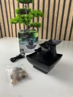 ⁦Fontaine à eau cascade avec éclairage LED pour décoration intérieure et ambiance V4⁩ - الصورة ⁦7⁩