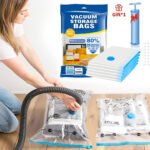 Pack de 5 Sacs Sous-Vide refermables et réutilisables + Pompe Inclus – طقم أكياس ضغط الهواء