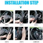 ⁦Couvre de volant antidérapantes en carbone perforé taille universelles – غطاء عجلة القيادة⁩ - الصورة ⁦8⁩