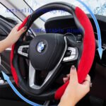 ⁦Housse de volant séparée tissue alcantara antidérapant – غطاء عجلة القيادة⁩ - الصورة ⁦2⁩