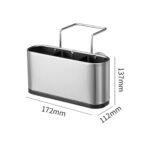 ⁦Organiseur d’évier de cuisine porte-éponge en acier inoxydable – منظم أغراض حوض الغسيل⁩ - الصورة ⁦6⁩