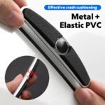 ⁦Protections de bord de portière latérales en caoutchouc et acier chromé 4Pcs – طقم حماية أبواب السيارة⁩ - الصورة ⁦3⁩