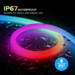 ⁦Bande LED Néon RGB motif réticulaire rond à 360 degrés flexible – شريط إضاءة ملونة⁩ - الصورة ⁦2⁩