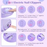 ⁦Coupe-ongles et lime à ongles électriques avec 9 têtes – جهاز قص الأظافر⁩ - الصورة ⁦6⁩