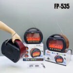 ⁦Haut Parleur Bluetooth sans fil Motif Flamme Style Rétro FP-535 – مكبر صوت بلوتوث⁩ - الصورة ⁦2⁩